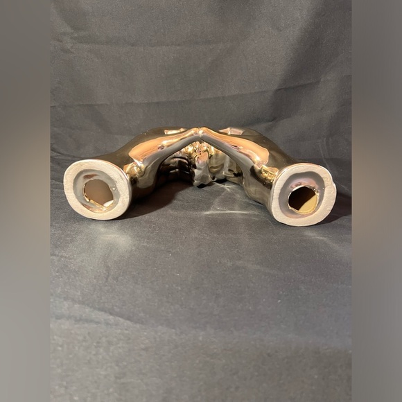 Gold Metal Hands Heart Sculpture – Modern Home Decor Accent Piece - Picture 4 of 6